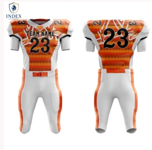 Ensemble de maillots de football américain INDEX APPAREL pour hommes, col en V, manches courtes, sublimé, respirant, pour adultes - Product Image 1