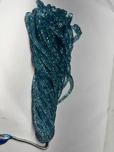 New Trendy Blue Aquamarine Faceted Rondelle 4-6mm March Birthstone Gemstone for Jewelry Making <b>Craft</b> Beautiful Natural Gemstone - Product Image 2