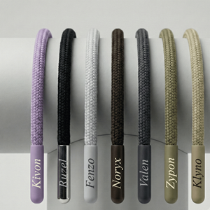 Sacs à vêtements personnalisés avec logo, écologiques, en cordon tressé à 8 brins, finition cirée ronde, 100 % coton, embouts en aglet (OEM) pour chaussures - Product Image 5