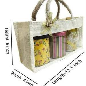 Bolsa de Yute Personalizada OEM de Gran Capacidad con Asa, Cierre de Cremallera, Cinta, Película Impermeable, Estilo Retro, Logotipo, para Botellas de Vino y Compras - Product Image 6