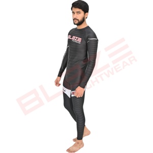High Quality Spandex Rashguard BJJ MMA Rash <b>Guard</b> Custom Sublimation Compression Shirt Fight Gear Tights for Jiu Jitsu-Wholesale - Product Image 3