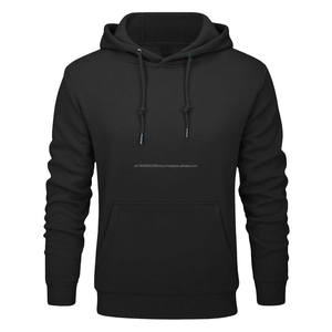 เสื้อฮู้ดดี้สไตล์สตรีทผู้ชายแบบสั่งทำพิเศษ ผ้าคอตตอนผสมโพลีเอสเตอร์คุณภาพสูง ดีไซน์สวยสำหรับฤดูหนาว สีพื้น - Product Image 1