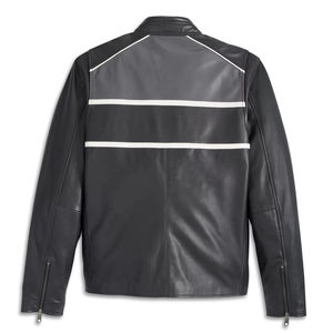 Chaqueta de Cuero de Primera Calidad con Cuello Alto de Lona 100% Cuero Original - Chaqueta de Invierno Unisex - Product Image 2