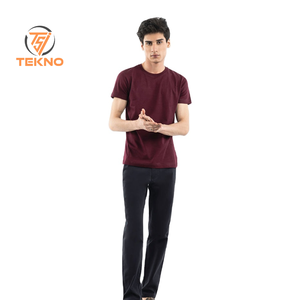 Venta al por mayor 100% algodón hombres camisetas diseño personalizado Logo Streetwear moda bambú Jersey cuello redondo manga corta antiarrugas - Product Image 2