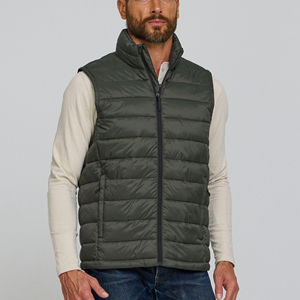 Veste sans manches pour homme, logo personnalisé en gros, veste zippée, haute qualité, écologique, matelassée, doudoune sans manches, veste d'hiver - Product Image 4