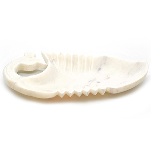 Nouveau plateau de bibelots en marbre blanc au design élégant de Wester de qualité supérieure avec logo personnalisé de l'Inde - Product Image 1