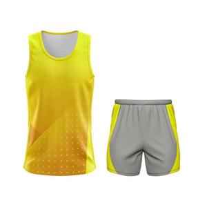 Tenues d'entraînement de course à pied professionnelles personnalisées, respirantes, grandes tailles, ensembles d'uniformes d'athlétisme d'été avec motif imprimé par transfert thermique - Product Image 2