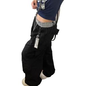 Pantalones de mujer ligeros de alta calidad, pantalones Cargo multibolsillos con estilo personalizado, pantalones Cargo de gran tamaño de algodón 100% para mujer - Product Image 4