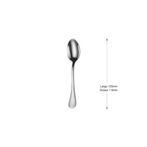 Cuchara de Café Clásica Serie Liso Mr.Spoon, 125 mm, Acero Inoxidable 18/0, Plateada, Apta para Lavavajillas, para Hostelería y Restaurantes, Mango - Product Image 2