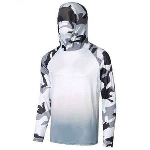 Sudaderas CON CAPUCHA DE PESCA hechas a medida de algodón de manga larga para hombre más vendidas térmica transpirable UPF 50 Color sólido deportes al aire libre impreso - Product Image 1