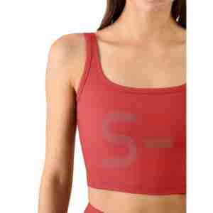 Wholesale Women's Sports <b>Cropped</b> Tank <b>Tops</b> Rib-Knit O-Neck Casual Thin Straps Gym Fitness Breathable Quick-Dry Polyester/Cotton - Product Image 5