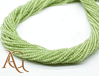 Perles rondes facettées de couleur vert péridot, perles rondes en verre synthétique pour la fabrication de bijoux en Chine, 2 mm, 3 mm, 4 mm, 6 mm
