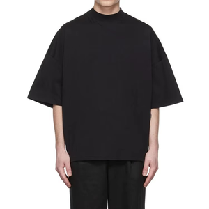 T-shirt uni 100% coton de haute qualité poids lourd blanc Anti-rétrécissement surdimensionné luxe Boxy t-shirt court pour hommes - Product Image 6