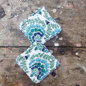 ถาดรองน้ำชาผ้าคอตตอนบุผ้าพิมพ์ลายทนทานทนทานทนทานต่อการใช้งานพร้อมท่อหม้อร้อนอุปกรณ์เสริมสำหรับเครื่องดื่ม - Product Image 6