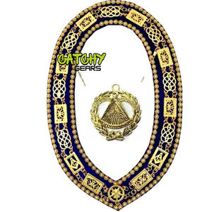 Collier de chaîne de Regalia maçonnique sur mesure en gros dans toutes les couleurs collier de chaîne de 33 degrés de Regalia maçonnique - Product Image 6