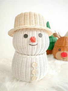 Sisu 2025 Navidad Nuevo Producto Muñeco de Nieve de Ratán Hecho a Mano Regalo de Navidad para Navidad - Product Image 5