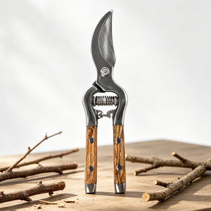 Sécateur de jardin VERTAK, lame en acier forgé, durable, <span class=keywords><strong>avec</strong></span> <span class=keywords><strong>manche</strong></span> en bois, pour la taille des plantes et des fleurs - Product Image 1