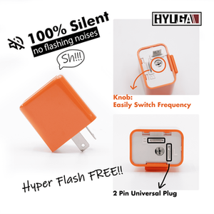 Hyuga รีเลย์กะพริบไฟฟ้า2-PIN มอเตอร์ไซค์, รีเลย์12V ปรับได้สำหรับสัญญาณไฟเลี้ยว LED กะพริบมากเกินไป