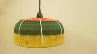 Lampe suspendue en macramé moderne et colorée sur mesure avec couleur et design personnalisés, éclairage LED fabriqué en Inde, prix bas