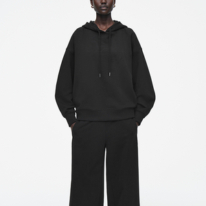 เสื้อฮู้ดดี้สีดำฟอกแบบใหม่ สไตล์คลาสสิก ทันสมัย สวมใส่สบาย ผลิตจากผ้าฝ้ายเนื้อนุ่ม สำหรับผู้ชาย - Product Image 1