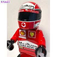 Support de casque de course en fibre de verre, sculpture de modèle de voiture de course F1, figurine en briques, décoration artisanale en résine