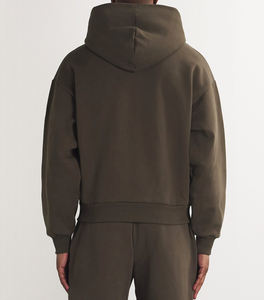 Sweat à capuche zippé surdimensionné pour hommes veste polaire chaude d'hiver sweat à capuche décontracté coupe ample Streetwear Outwear manteau - Product Image 4