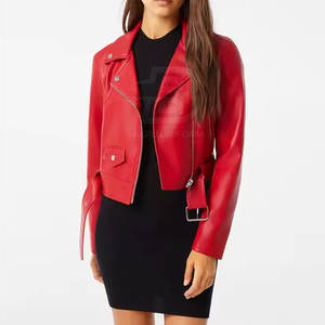 Vestes en cuir pour femmes personnalisées Veste en cuir pour femmes de haute qualité Veste en cuir à prix réduit - Product Image 3