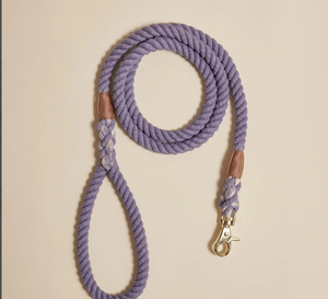 Purple Cotton Rope <b>Leash</b> for <b>Dogs</b> 5ft Customized Colored Cotton Rope Handmade <b>Dog</b> <b>Leash</b> Pet <b>Leash</b> Set - Product Image 2