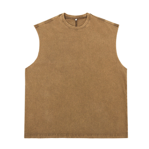 Custom High Streetwear Gym Wear Sin mangas Atlético Desgastado Singlet Chaleco Hombres Camiseta sin mangas de gran tamaño Servicio OEM - Product Image 5
