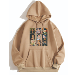 Wholesale Custom Puff Printing Hoodies for <b>Men</b> 100% Cotton Streetwear Pullover Quality Winter <b>Men's</b> Puff Printing <b>Sweatshirts</b> - Product Image 1