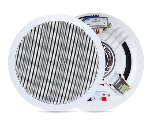 JBHKJ Ceiling Speaker 104 6" 5W-10W Plastic Cabinet with Coaxial 8 Impedance Full-Range for Home Theatre Music System