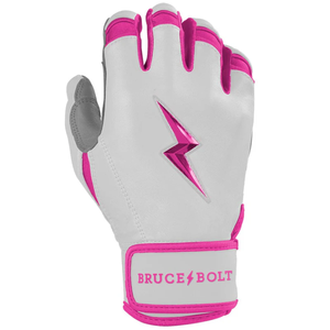 Chrome Series Guantes de bateo de puño corto-Rosa 100% Cuero Diseño único Tarifa al por mayor Brucebolt - Product Image 5