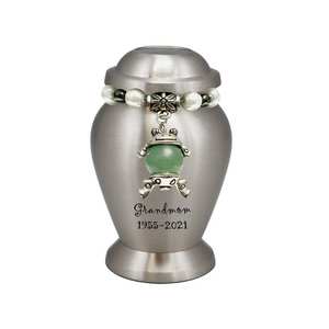 Urne funéraire en étain « Grenouille paisible » avec option de breloques d'amour, fournitures funéraires en aluminium pour les corps humains - Product Image 6