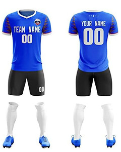 Kit d'uniformes de football pour enfants avec logo personnalisé et chaussettes pour jeunes joueurs - Product Image 4