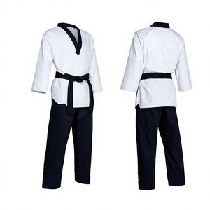 Wholesale OEM Customized Taekwondo Training Washed Stretch Sets Casual Comfortable Lightweight Durable Quick Dry Breathable 100% - Product Image 1