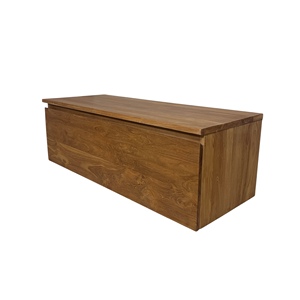 Gabinete de Pared Cuadrado de Madera de Teca Premium, Cajón Duradero, Ahorro de Espacio, Almacenamiento Multifuncional, Diseño Japandi, Modelo WAC11 - Product Image 3