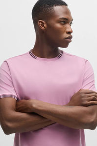 Men's 180gsm Summer Hip-Hop Style Fitness Printed T-Shirt Custom Logo Light Weight <b>Short</b> <b>Sleeve</b> <b>Knitted</b> <b>Top</b> with Letter Pattern - Product Image 3