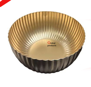 Bol de service décoratif de table noir et doré de qualité standard pour restaurant et bar d'hôtel - Product Image 1