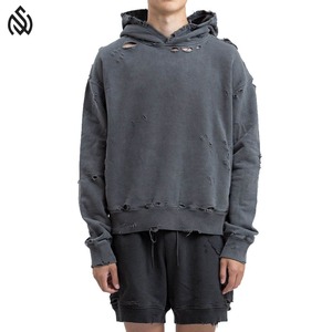 Sudaderas con Capucha Vintage para Hombre, de Alta Calidad, de Algodón y Poliéster Grueso, Estilo Francés, Personalizadas, con Efecto Desgastado por el Sol - Product Image 1
