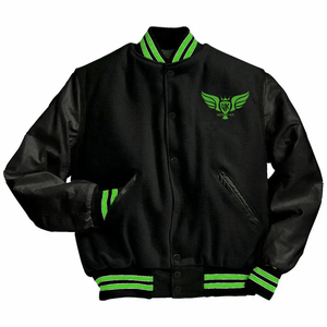 Vente en gros OEM Blouson bombardier de baseball professionnel personnalisé pour hommes universitaire Nascar Racing support en laine graphique vintage fabriqué - Product Image 3