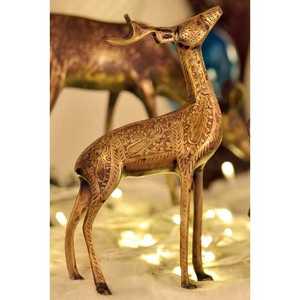 Reno de latón adorable hecho a mano diseño personalizado para Navidad artesanía decorativa al por mayor en la India con calidad de exportación - Product Image 6
