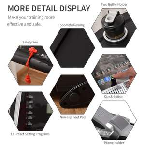 Tapis de course commercial pliable 500W gris 110-127V CA pour entraînement intensif en intérieur avec écran LED, électrique, intelligent et automatique - Product Image 6