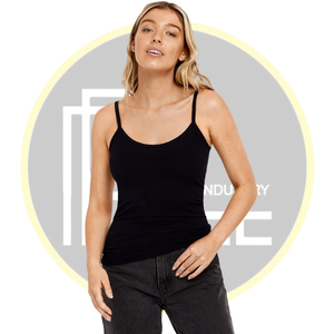 Womens <b>Spaghetti</b> <b>Strap</b> <b>Tank</b> <b>Top</b> Soft Stretchable Slim Fit Cami for Summer Casual Gym and Layering Wear - Product Image 2