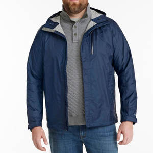 Chaqueta Impermeable y Cortavientos para Hombre con Cremallera y Capucha a Rayas |   Chaqueta Deportiva Clásica Ligera para Exteriores, Estilo Storm Shell - Product Image 5