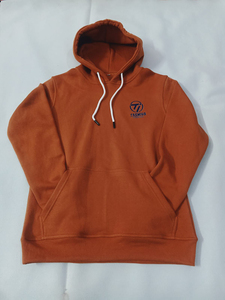 Men's <b>Orange</b> Pullover <b>Hoodie</b> Solid Color Hooded Sweatshirt with Kangaroo Pocket Drawstring Casual Long Sleeve - Product Image 2