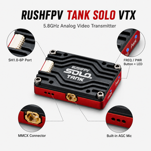 Transmisor de Video Analógico RUSHFPV TANK SOLO 5.8GHz 48CH VTX SmartAudio MMCX 7-36V con Micrófono AGC para Drones de Carreras FPV - Product Image 4