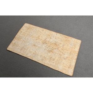 Vintage Turkish Rug, Small 1.6x2.8 ft (50x86 cm) Rug, <b>Brown</b> Southwestern <b>Wool</b> Rug - Product Image 1