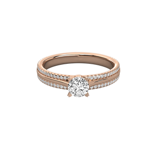 Bague solitaire en or 18 carats pour femmes avec diamant de laboratoire - Product Image 6