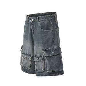 Shorts décontractés d'été pour hommes, respirants, coupe-vent, anti-plis, motif patchwork, style urbain, en polyester/coton - Product Image 4
