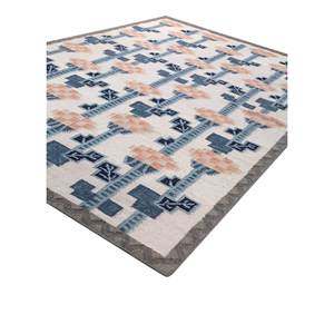 พรมขนสัตว์ทอมือลายดอกไม้สีงาช้าง ขนาด 9x12 ฟุต รูปทรงสี่เหลี่ยมผืนผ้า สำหรับห้องนั่งเล่น ห้องนอน ทางเดิน-รุ่น ADWL-13289 - Product Image 2